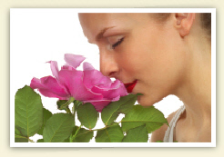 Woman at peace with life